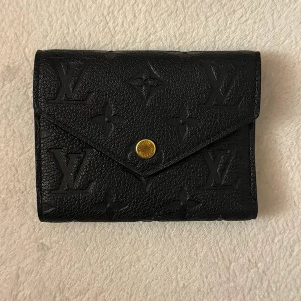 [BUNJANG] Louis Vuitton Monogram Empreinte Victorine Wallet Black / [정품]루이비통 앙프레뜨 빅토린 월릿 블랙 지갑
