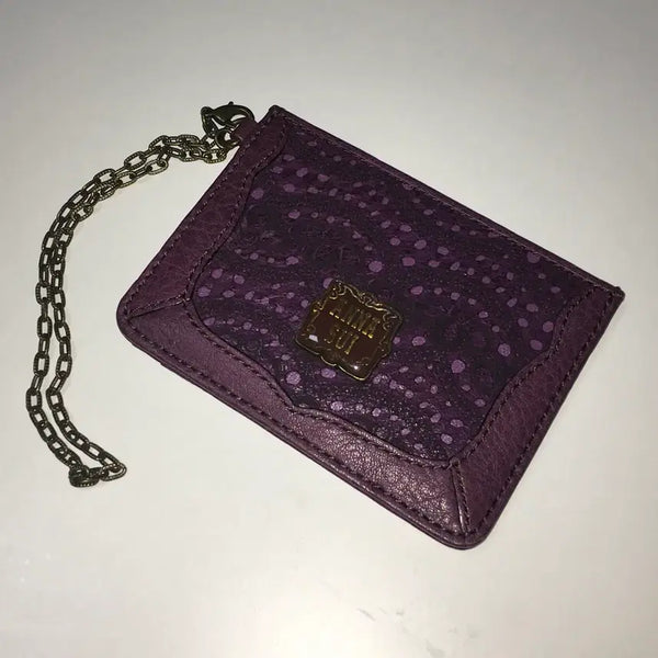 [BUNJANG] Anna Sui Lace Pattern Purple Card Holder / (희귀,새상품) 안나수이 레이스패턴 퍼플 카드지갑