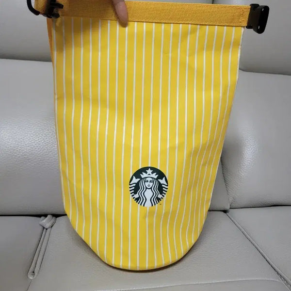 [BUNJANG] Starbucks Striped Cooling Bag Dry Bag / 스타벅스 스트라이프 쿨링백 드라이백 방수가방
