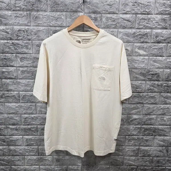 [BUNJANG] The North Face Short Sleeve T-Shirt Ivory Size 105 / 노스페이스 반팔 티셔츠 아이보리색  사이즈 105