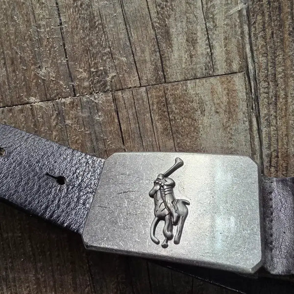 [BUNJANG] Polo Ralph Lauren Studded Buckle Leather Belt / 폴로 랄프로렌 징 벨트