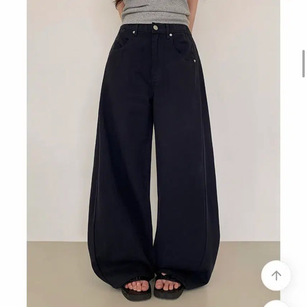 [BUNJANG] Brian Side Slit Daily Summer Lyocell Wide Pants Black Standard Length S / 브리안 사이드 절개 데일리 여름 리오셀 와이드 팬츠 블랙 기본기장 S
