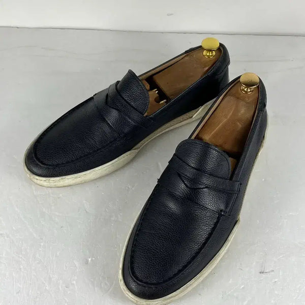 [BUNJANG] Tod's Navy Leather Penny Loafers Size 270 / 토즈(Tod's)의 네이비 가죽 소재 페니 로퍼 270