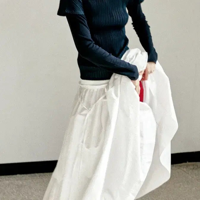 [BUNJANG] LE917 Pleated Set Navy / le917 오브 플리츠