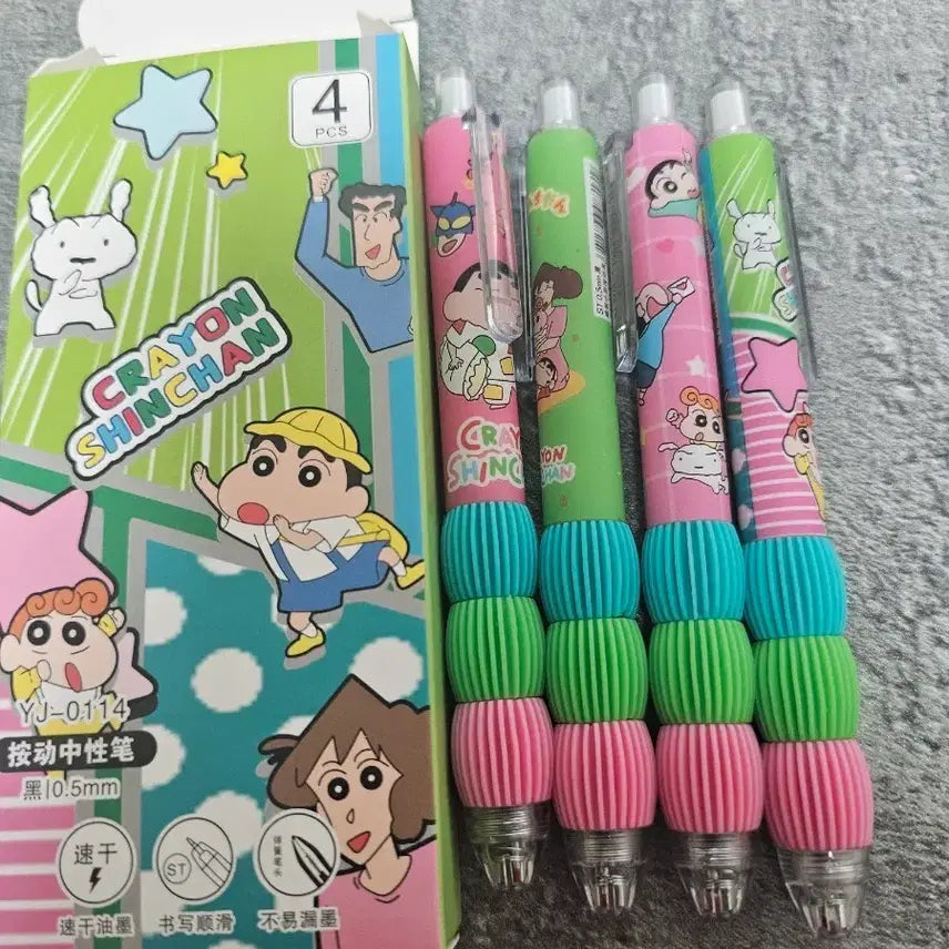 [BUNJANG] Hello Kitty & Crayon Shin-chan Ballpoint Pen Set / 키티.짱구볼펜