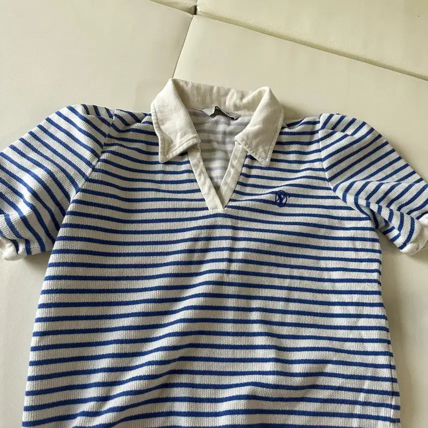 [BUNJANG] YNH Your Name Here Striped Collar T-Shirt / YNH 유어네임히얼 카라티