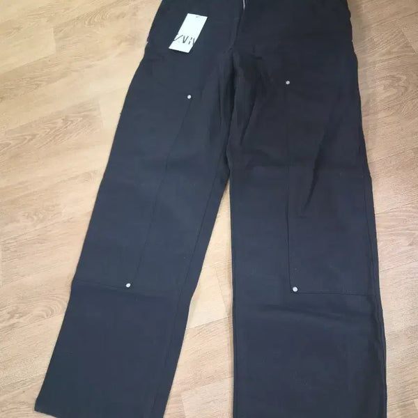 [BUNJANG] ZARA Black Carpenter Jeans (Size 30) / ZARA 블랙 카펜터진 허리 30