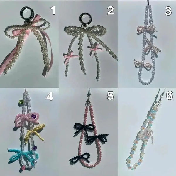 [BUNJANG] Balletcore Phone Strap & Keychain (Set of 6 Designs) / 발레코어 핸드폰스트랩, 키링 6종