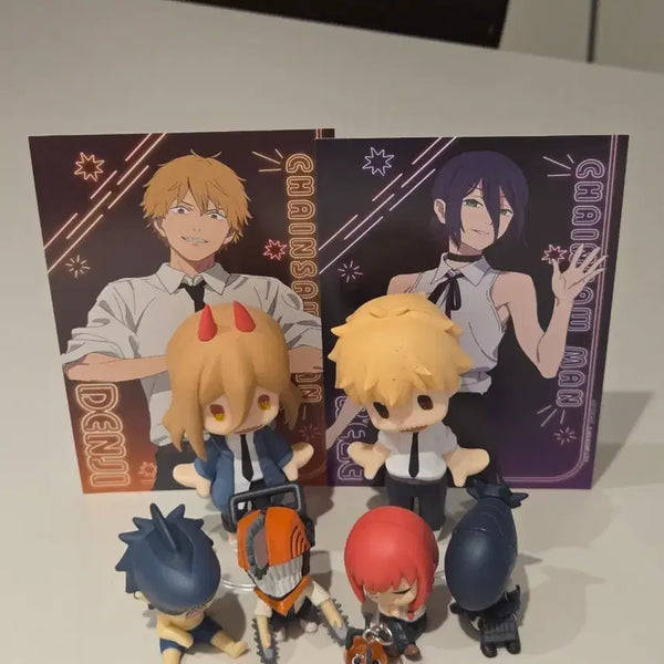 [BUNJANG] Chainsaw Man Pochita Shoulder Perching Gacha Full Set with Animate Bonus / 체인소맨 헬로 피규어, 어깨쿵 가챠 풀셋, 메지루시,애니메이트 금액 특전 일괄