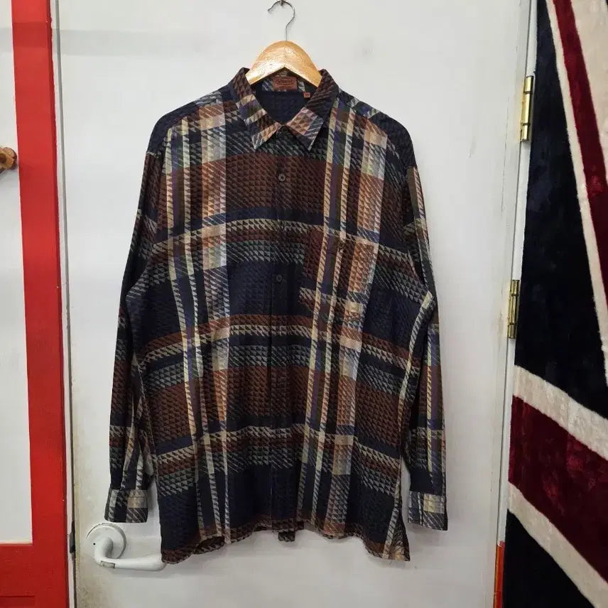 [BUNJANG] Missoni Check Pattern Shirt XL / 미쏘니 Missoni 체크 남방 셔츠(XL급)