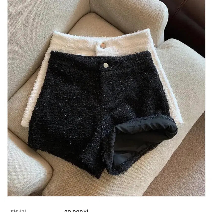 [BUNJANG] Izbelang Tweed Shorts Black / (택o 정가3만)이즈벨랑 트위드 숏팬츠 블랙