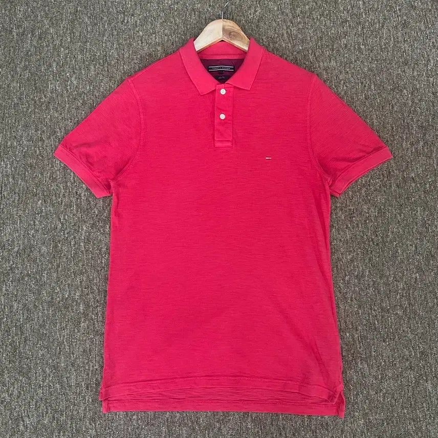 [BUNJANG] Tommy Hilfiger Pink Slim Fit Polo Shirt Medium / 타미힐피거 핑크 슬림핏 카라티 M