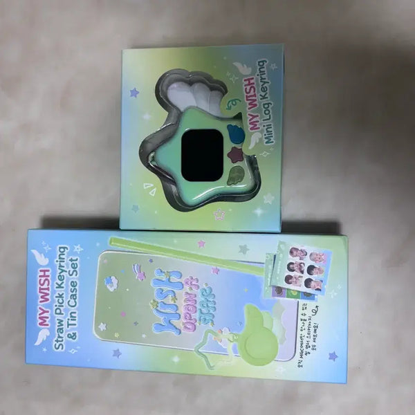 [BUNJANG] NCT WISH Mega Coffee Tin Case & Mini Log Keychain Set / 엔시티위시 메가커피 틴케이스&미니로그키링 마이위시 NCTwish Mega