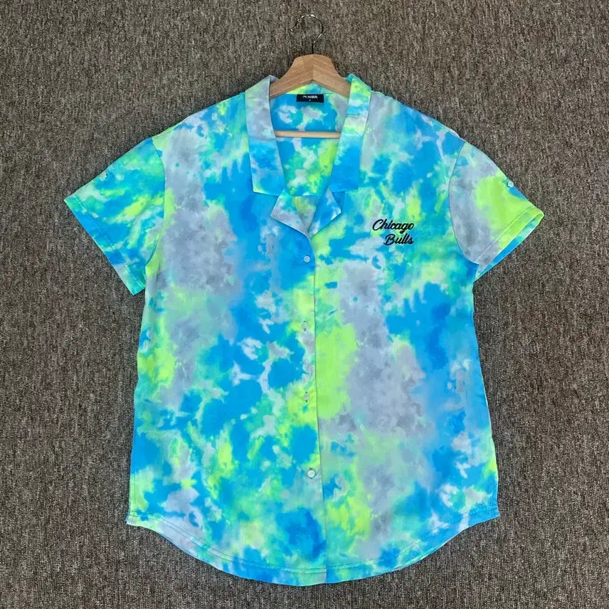 [BUNJANG] NBA Chicago Bulls Tie-Dye T-Shirt / NBA 시카고 불스 타이 다이 셔츠 Free