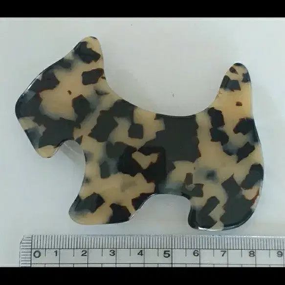 [BUNJANG] Agatha Automatic Hair Pin (Large) - Ivory Leopard Crystal / 아가타 자동핀(대)/크리스탈X/아이보리호피