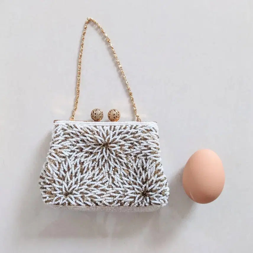 [BUNJANG] Beaded Mini Bag Round Design / 비즈 미니백