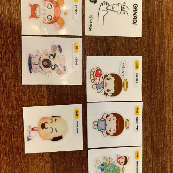 [BUNJANG] Ganadi Angel Hamtori Bundle Set Stickers / 가나디 엔젤이 햄토리 띠부씰 일괄 판매