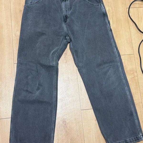 [BUNJANG] Gongbaek Skater Carpenter Pants Dark Grey / 공백 스케이터 카펜터 팬츠 다크 그레이