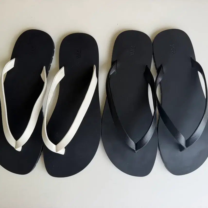 [BUNJANG] ZARA Leather Slingback Sandals Elastic Sole / 자라 쪼리 가죽 샌들 엘라스틱 구두창 255