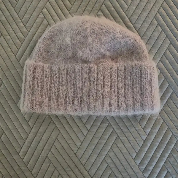 [BUNJANG] COS Fold Up Alpaca Beanie Lavender / 코스 cos 폴드업 알파카 비니 라벤더 컬러