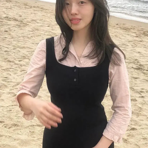 [BUNJANG] ERIOSE 7/10 Sleeve Vintage Blouse / 이알로이지 7부 빈티지 블라우스