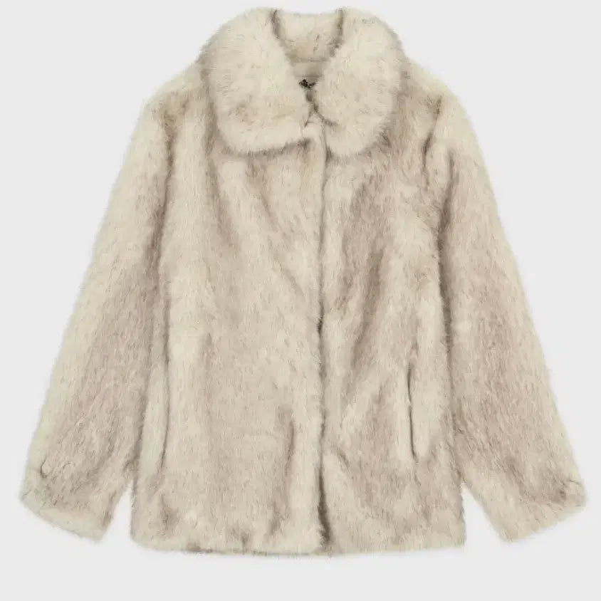[BUNJANG] SINOON Heavy Mix Faux Fur Jacket Ivory / 시눈 헤비 믹스 퍼자켓 아이보리