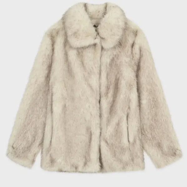 [BUNJANG] SINOON Heavy Mix Faux Fur Jacket Ivory / 시눈 헤비 믹스 퍼자켓 아이보리