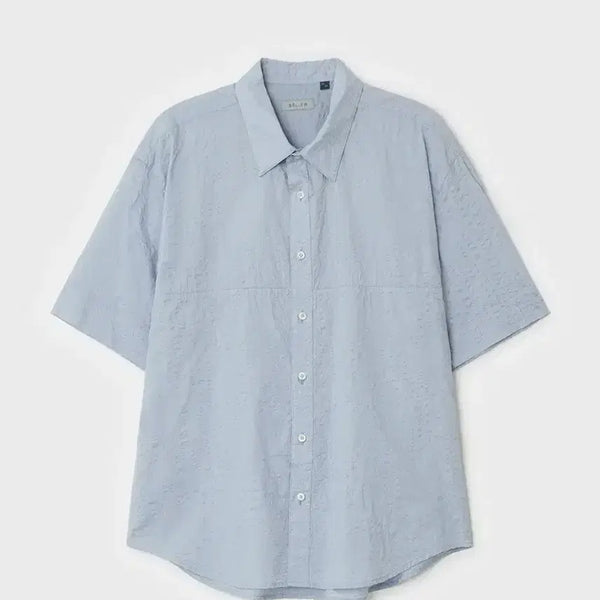 [BUNJANG] Bellie Horizon Short Sleeve Shirt (Sky Blue) Size 105 / 벨리에 호리존 숏 슬리브 셔츠(스카이블루) 105사이즈
