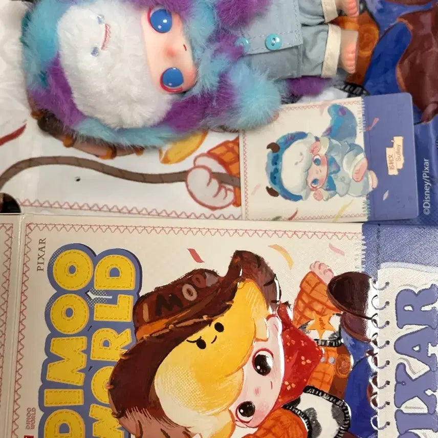 [BUNJANG] Pop Mart DIMOO World Pixar Sully Doll Keychain / 팝마트 디무 월드 픽사 설리 인형키링