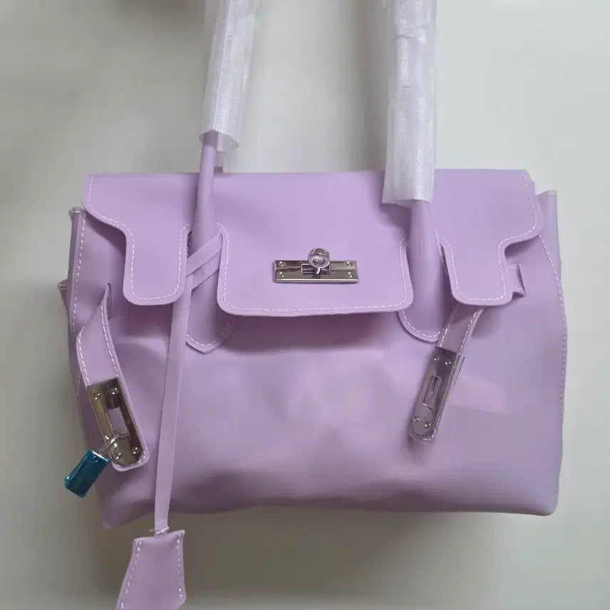 [BUNJANG] Lavender Jelly Birkin Style Tote Bag / 라벤더 젤리 버킨백 미사용