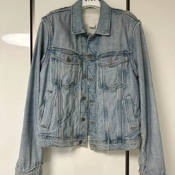 [BUNJANG] H&M x Maison Margiela Collaboration Reconstructed Trucker Denim Jacket / H&M X 마르지엘라 콜라보 데님 자켓
