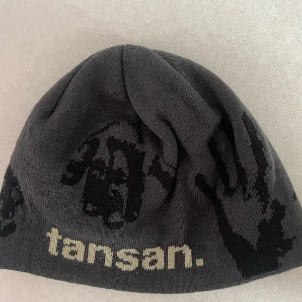 [BUNJANG] Charcoal Jacquard Hand Grip Beanie / 새제품) 탄산마그네슘 자카드 핸드 그립 비니 (차콜)