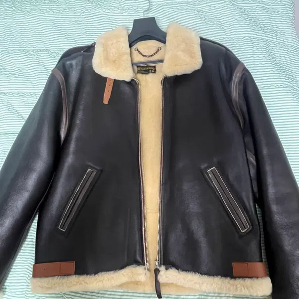 [BUNJANG] Outstanding (OUTSTANDING) Mustang Leather Jacket M / 아웃스탠딩 무스탕 m