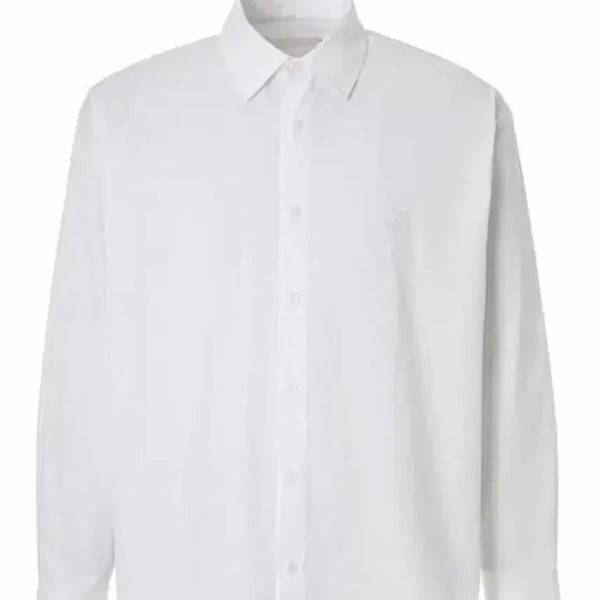 [BUNJANG] 3Times Pin Stripe Oversized Shirt White / 쓰리타임즈 핀 스트라이프 오버핏 셔츠 화이트