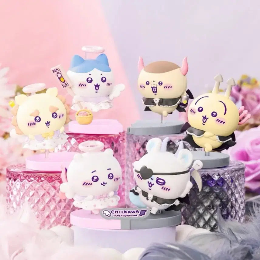 [BUNJANG] Chiikawa Angel & Devil Figure Set (6 Types) - Sealed / 미개봉 풀박스 치이카와 천사 악마 피규어 6종 먼작귀 하치와레 우사기