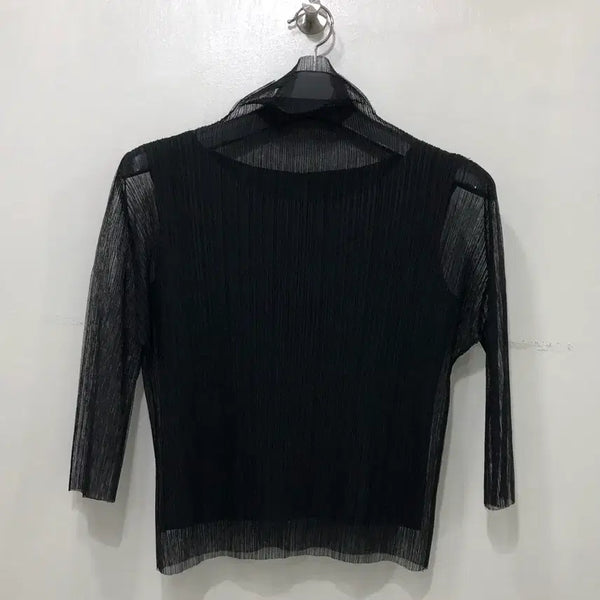 [BUNJANG] FLALA Pleated Layer See-Through Blouse / 플라라 플리츠 레이어 시스루 블라우스