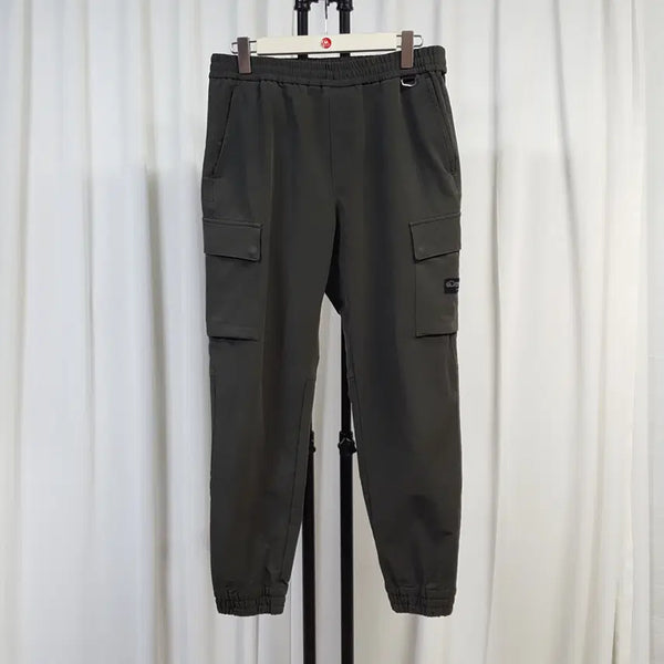 [BUNJANG] Discovery Men's Cargo Jogger Pants Khaki / 디스커버리 남성 밴딩 카고 조거팬츠 카키 34 오일장