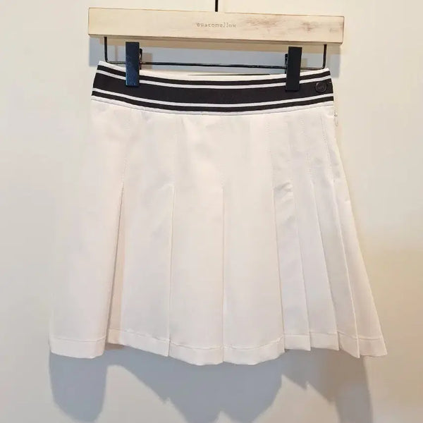 [BUNJANG] WAAC Women's Golf Pleated Skirt White / 왁 WAAC 여성 골프웨어 주름스커트