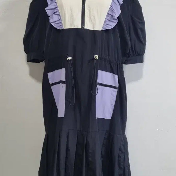 [BUNJANG] Evo Hooded Raw-Edge Long Dress / evo 에보 후드 바스락 원피스