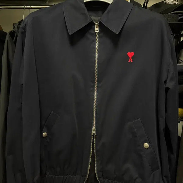 [BUNJANG] AMI Heart Logo Harrington Jacket Navy / AMI 하트 로고 해링턴 자켓
