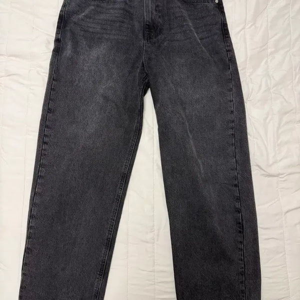[BUNJANG] Plac Jeans Black Denim Wide Pants (Size 31) / 플랙진 흑청 데님 화이드 팬츠(31)