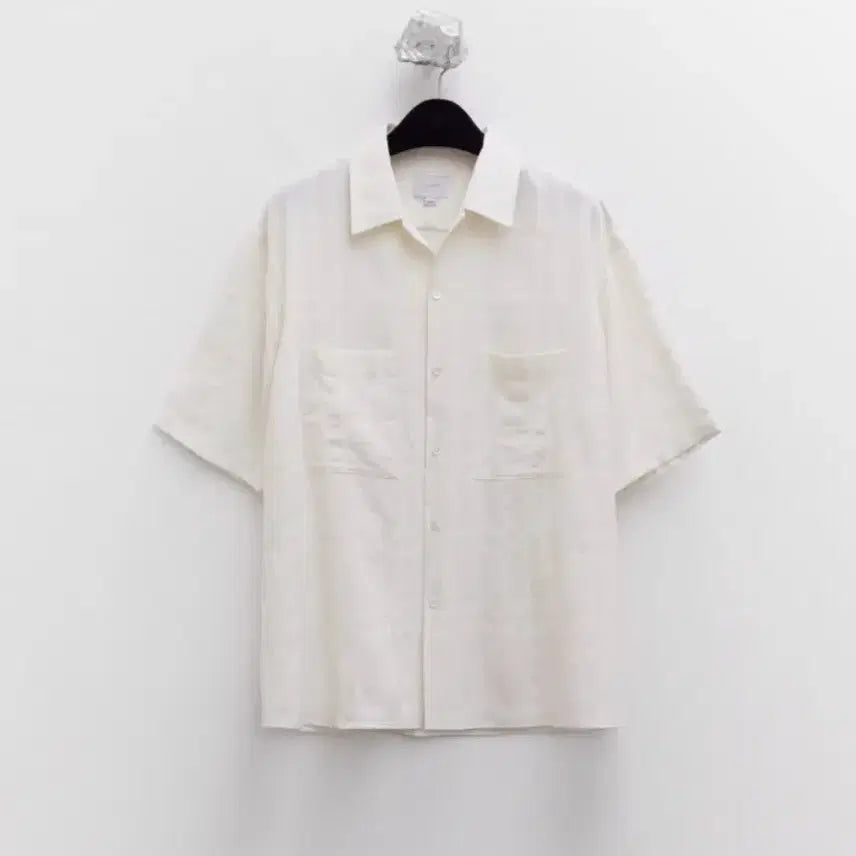 [BUNJANG] YOUTH 25SS Convertible Half Shirt Ivory Check S / [S]유스 25ss 컨버터블 하프셔츠 아이보리
