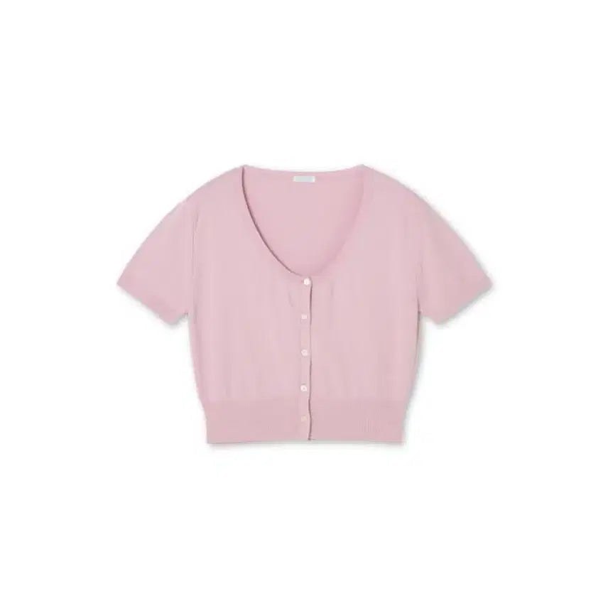 [BUNJANG] Tanatt Summer Round Cardigan Pink / 타낫 썸머 라운드 가디건 핑크