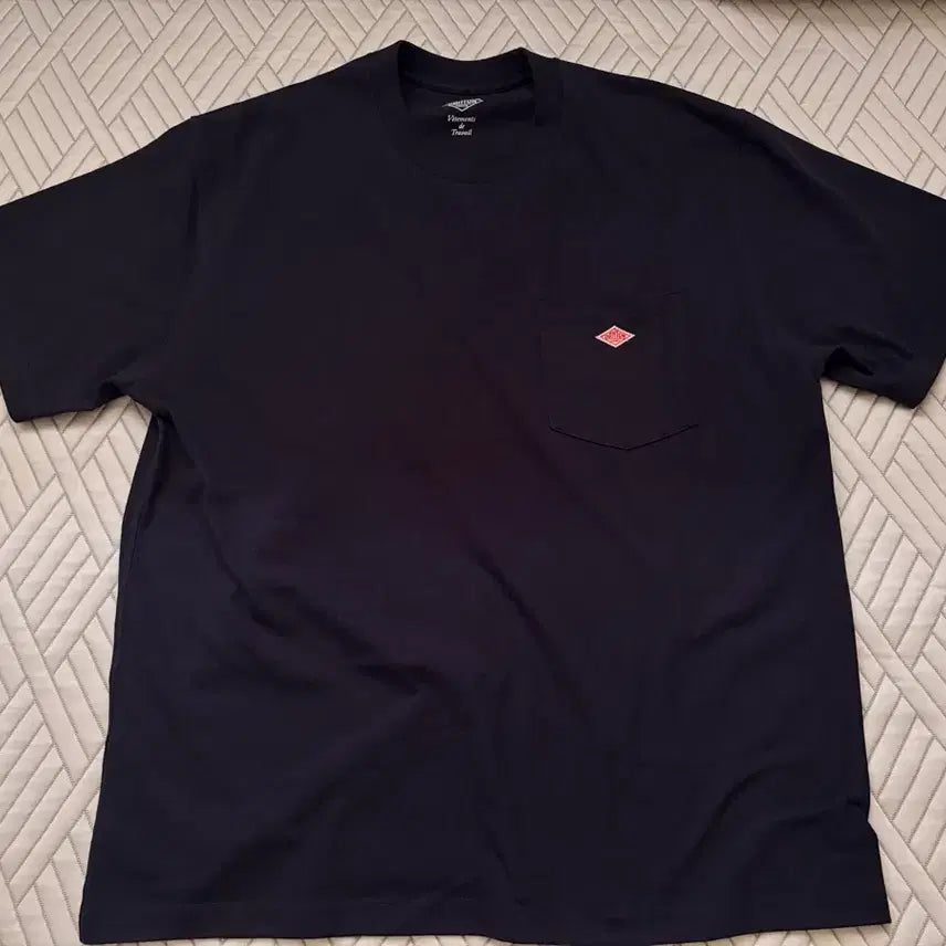 [BUNJANG] Dan Ton Short Sleeve T-Shirt Navy / 단톤 반팔 네이비
