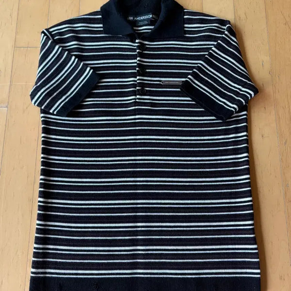 [BUNJANG] Andersson Bell Stripe Polo Sweater (S) / 앤더슨벨 스트라이프 폴로 스웨터 (s)