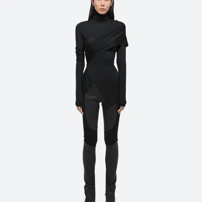 [BUNJANG] Helmut Lang Diagonal Black T-Shirt / [S] 헬무트랭 사선 블랙 티셔츠