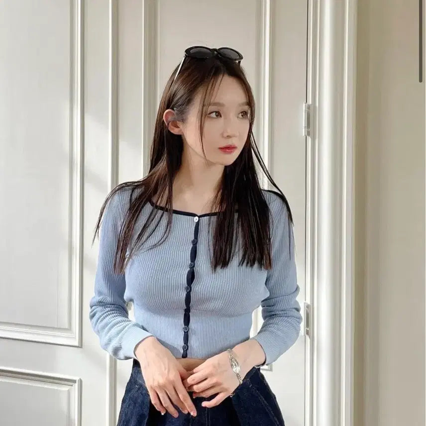 [BUNJANG] ABRAHAM & CO Sweetheart Neck Cardigan / 아비에무아 스윗하트넥 가디건