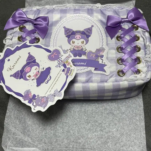 [BUNJANG] Kuromi Pouch with Ribbon Accent / 쿠로미 파우치