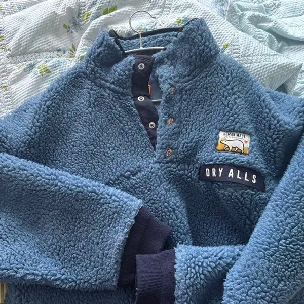 [BUNJANG] Human Made Boa Fleece Pullover Blue / [휴먼 메이드]보아 플리스 풀오버 블루