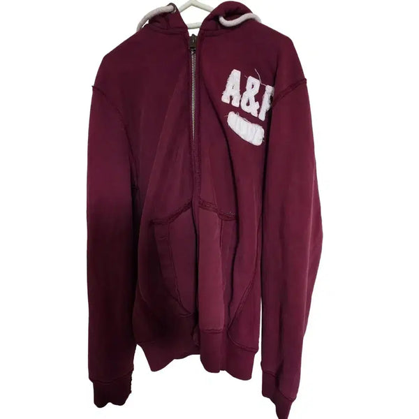 [BUNJANG] Abercrombie Burgundy Hoodie Zip-up (L) / 아베크롬비 버건디 후드집업 (L)